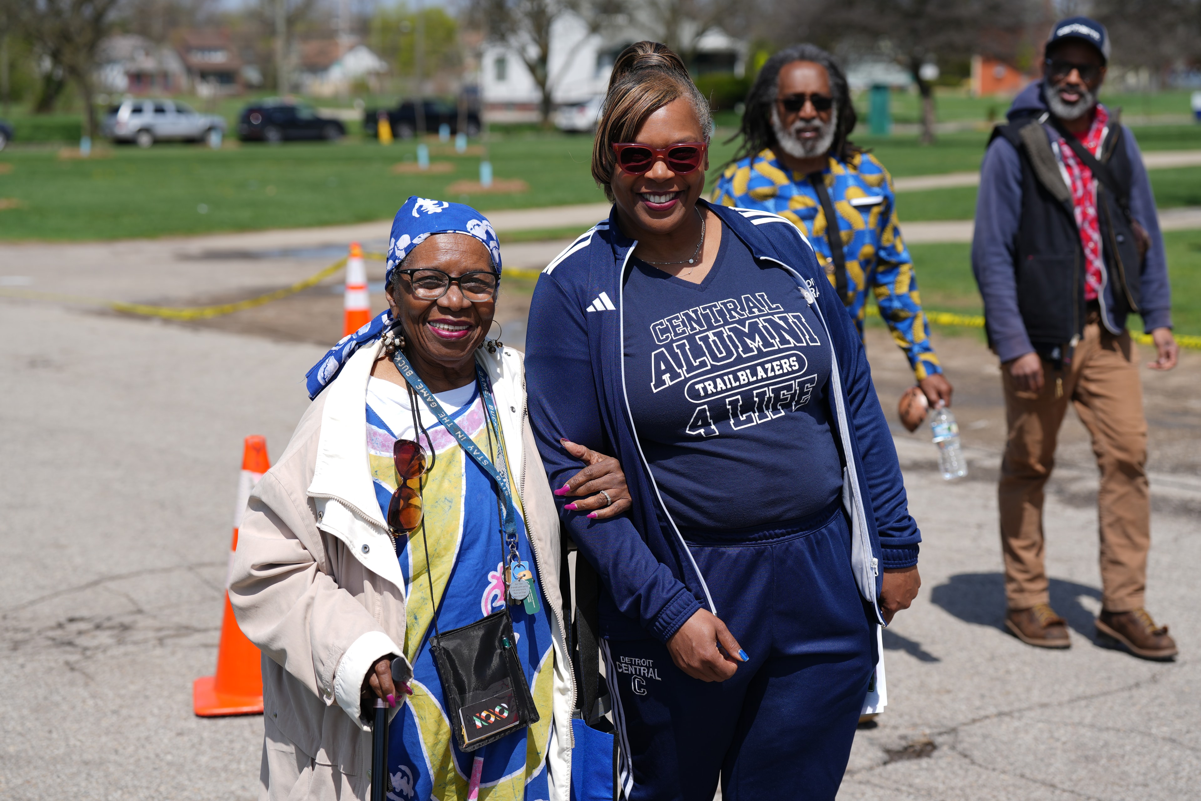 People walking together at community event
