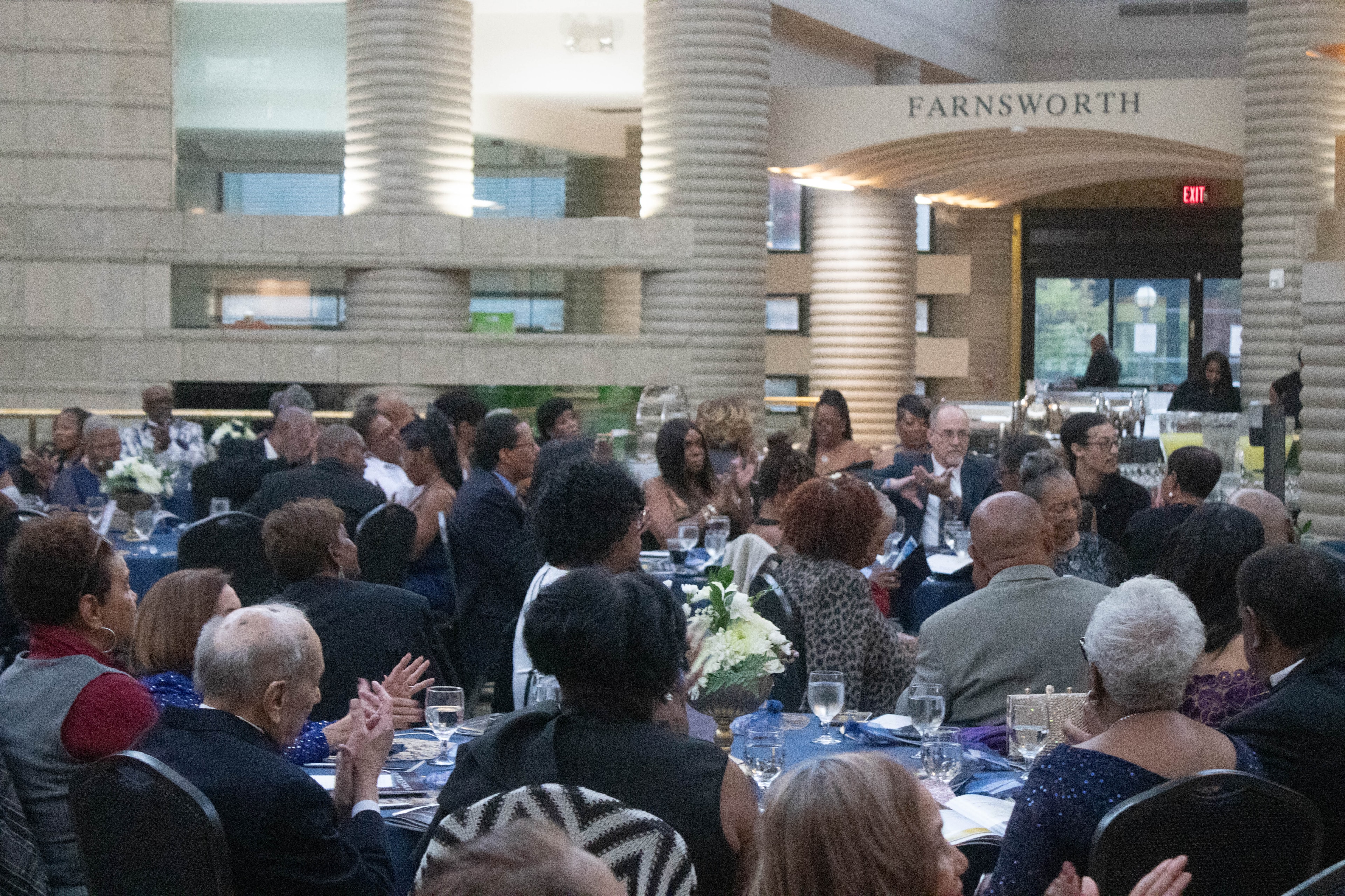 Formal dinner event Farnsworth building